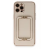 Mey İthalat®  iPhone 12 Pro Kılıf Coco Elit Kapak - Gold