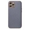 Mey İthalat®  iPhone 12 Pro Kılıf Coco Karbon Silikon - Gri