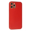 Mey İthalat®  iPhone 12 Pro Kılıf Coco Karbon Silikon - Kırmızı