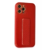 Mey İthalat®  iPhone 12 Pro Kılıf Coco Karbon Standlı Kapak - Kırmızı