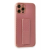 Mey İthalat®  iPhone 12 Pro Kılıf Coco Karbon Standlı Kapak - Pembe