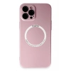 Mey İthalat® iPhone 12 Pro Kılıf Jack Magneticsafe Lens Silikon - Rose Gold