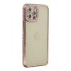Mey İthalat® iPhone 12 Pro Kılıf Joke Taşlı Silikon - Pembe