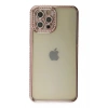 Mey İthalat® iPhone 12 Pro Kılıf Joke Taşlı Silikon - Pembe