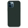 Mey İthalat®  iPhone 12 Pro Kılıf Lansman Legant Silikon - Koyu Yeşil