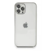 Mey İthalat®  iPhone 12 Pro Kılıf  Lensli Silikon - Gümüş