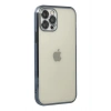 Mey İthalat®  iPhone 12 Pro Kılıf  Lensli Silikon - Lacivert