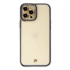 Mey İthalat®  iPhone 12 Pro Kılıf Liva Lens Silikon - Mavi