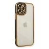 Mey İthalat® iPhone 12 Pro Kılıf Liva Lens Silikon - Siyah
