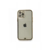Mey İthalat®  iPhone 12 Pro Kılıf Liva Taşlı Silikon - Siyah