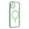 Mey İthalat® iPhone 12 Pro Kılıf Magneticsafe Lazer Silikon - Haki Yeşil