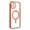 Mey İthalat®  iPhone 12 Pro Kılıf Magneticsafe Lazer Silikon - Kırmızı