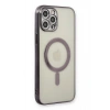 Mey İthalat® iPhone 12 Pro Kılıf Magneticsafe Lazer Silikon - Siyah