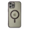 Mey İthalat® iPhone 12 Pro Kılıf Magneticsafe Lazer Silikon - Siyah