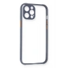 Mey İthalat® iPhone 12 Pro Kılıf Miami Şeffaf Silikon - Gri