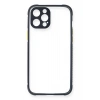 Mey İthalat® iPhone 12 Pro Kılıf Miami Şeffaf Silikon - Lacivert