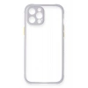 Mey İthalat® iPhone 12 Pro Kılıf Miami Şeffaf Silikon - Lila