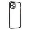 Mey İthalat® iPhone 12 Pro Kılıf Miami Şeffaf Silikon - Siyah