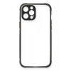 Mey İthalat® iPhone 12 Pro Kılıf Miami Şeffaf Silikon - Siyah