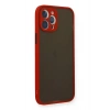Mey İthalat®  iPhone 12 Pro Kılıf Montreal Silikon Kapak - Kırmızı