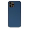 Mey İthalat®  iPhone 12 Pro Max Kılıf Coco Deri Silikon Kapak - Açık Mavi
