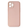 Mey İthalat®  iPhone 12 Pro Max Kılıf Coco Deri Silikon Kapak - Pembe