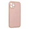 Mey İthalat®  iPhone 12 Pro Max Kılıf Coco Deri Silikon Kapak - Pembe