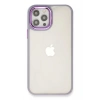 Mey İthalat®  iPhone 12 Pro Max Kılıf Dora Kapak - Lila