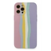 Mey İthalat® iPhone 12 Pro Max Kılıf Ebruli Lansman Silikon - Pembe-Lila