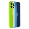 Mey İthalat® iPhone 12 Pro Max Kılıf Ebruli Lansman Silikon - Yeşil-Koyu Yeşil