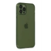 Mey İthalat®  iPhone 12 Pro Max Kılıf Fly Lens Silikon - Yeşil