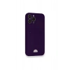 Mey İthalat®  iPhone 12 Pro Max Kılıf Kelvin Kartvizitli Silikon - Derin Mor