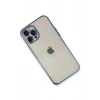 Mey İthalat®  iPhone 12 Pro Max Kılıf  Lensli Silikon - Açık Mavi