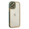 Mey İthalat®  iPhone 12 Pro Max Kılıf Liva Lens Silikon - Yeşil