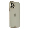 Mey İthalat® iPhone 12 Pro Max Kılıf Liva Taşlı Silikon - Beyaz