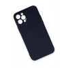 Mey İthalat®  iPhone 12 Pro Max Kılıf Nano içi Kadife Silikon - Lacivert