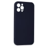 Mey İthalat®  iPhone 12 Pro Max Kılıf Nano içi Kadife Silikon - Lacivert