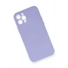Mey İthalat®  iPhone 12 Pro Max Kılıf Nano içi Kadife Silikon - Lila