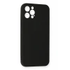 Mey İthalat®  iPhone 12 Pro Max Kılıf Nano içi Kadife Silikon - Siyah
