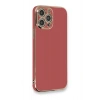 Mey İthalat®  iPhone 12 Pro Max Kılıf Volet Silikon - Kırmızı