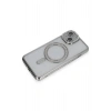 Mey İthalat®   iPhone 13 Kılıf Joke Simli Magneticsafe Kılıf - Gümüş