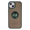 Mey İthalat®  iPhone 13 Kılıf Montreal Yüzüklü Silikon Kapak - Yeşil