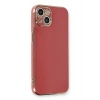 Mey İthalat®  iPhone 13 Kılıf Volet Silikon - Kırmızı