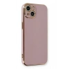 Mey İthalat®  iPhone 13 Kılıf Volet Silikon - Mor