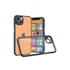 Mey İthalat® iPhone 13 Mini Kılıf Miami Şeffaf Silikon - Lacivert
