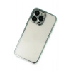 Mey İthalat®  iPhone 13 Pro Kılıf  Lensli Silikon - Yeşil