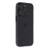 Mey İthalat® iPhone 13 Pro Kılıf Luko Lens Silikon - Siyah