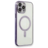 Mey İthalat® iPhone 13 Pro Kılıf Magneticsafe Lazer Silikon - Mor