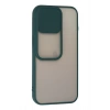 Mey İthalat® iPhone 13 Pro Kılıf Palm Buzlu Kamera Sürgülü Silikon - Yeşil