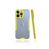 Mey İthalat®  iPhone 13 Pro Kılıf Platin Silikon - Sarı